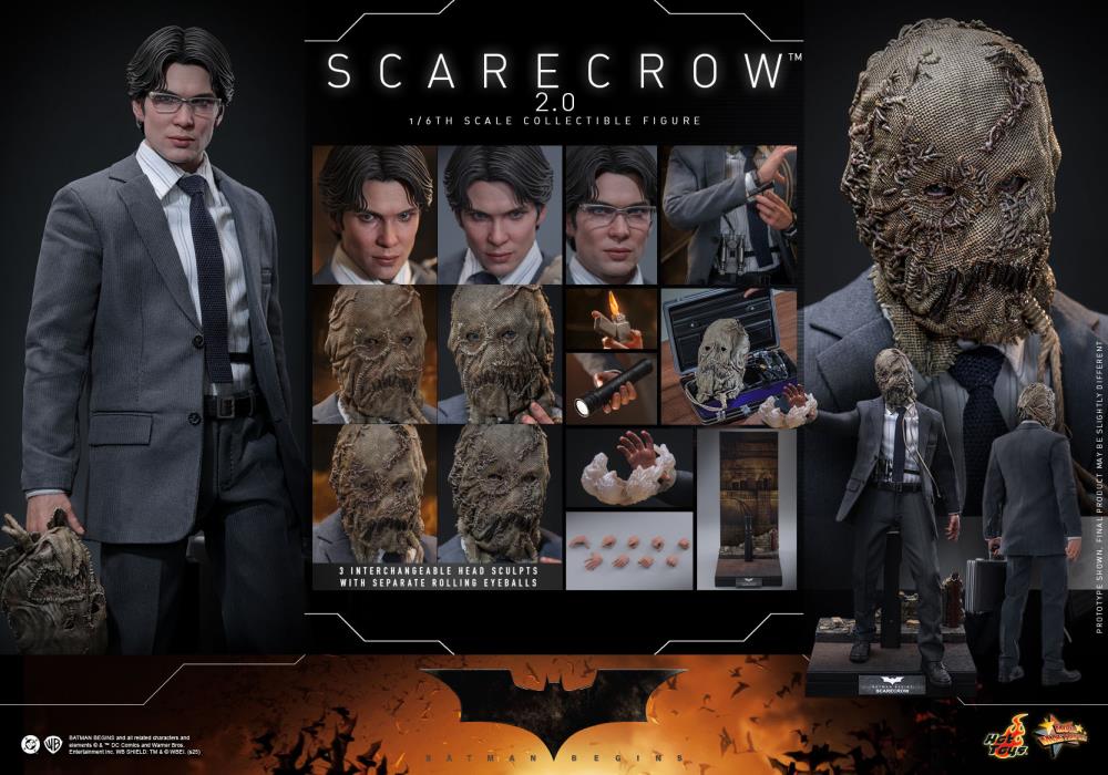 Pre Order ) Hot Toys Batman Begins MMS Scarecrow (Ver. 2.0) 1/6th
