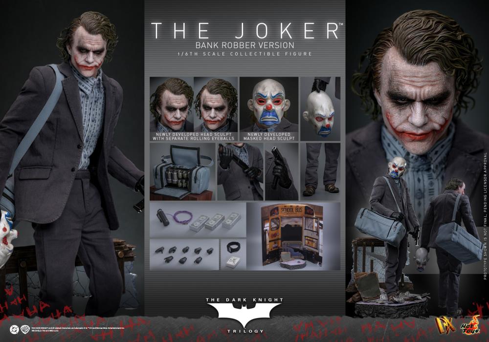 Pre Order ) Hot Toys The Dark Knight DX50 The Joker (Bank Robber