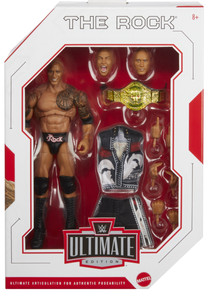 WWE THE ROCK フィギュア WWE Ultimate Edition The Rock Action Figure with