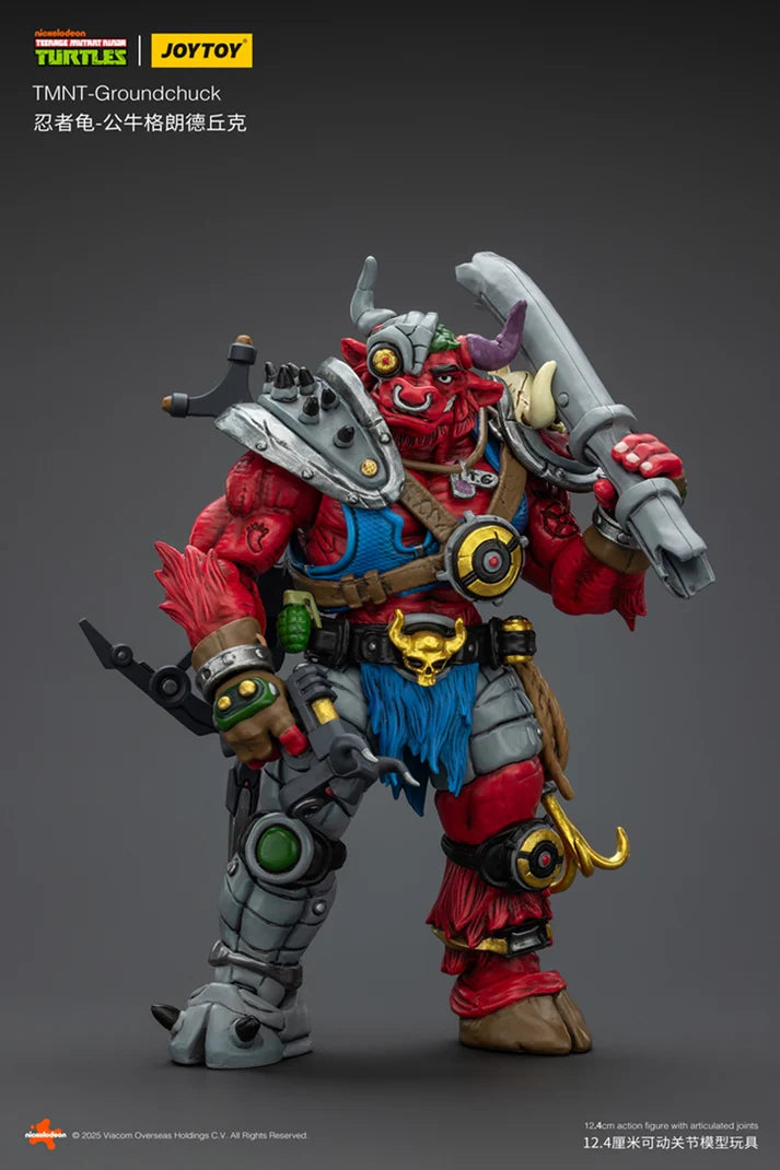 人形 IN STOCK! Joy Toy TMNT Groundchuck ( 1:18 ) Action Figure
