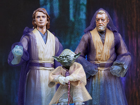 IN STOCK! Star Wars The Black Series Anakin Skywalker, Yoda, and Obi-Wan Kenobi Force Spirits 6-Inch Action Figures