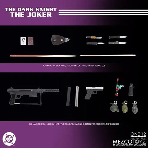 Pre Order ) Mezco One:12 Collective The Dark Knight Joker Action