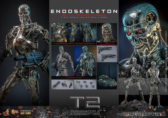 ( Pre Order ) Hot Toys Terminator 2: Judgement Day MMS Endoskeleton (Battle Damaged Ver.) 1/6th Scale Collectible Figure
