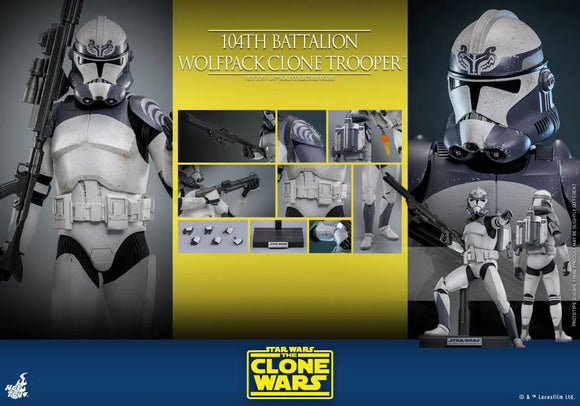 ( Pre Order ) Hot Toys Star Wars: The Clone Wars TMS142 104th Battalion Wolfpack Clone Trooper 1/6th Scale Collectible Figure
