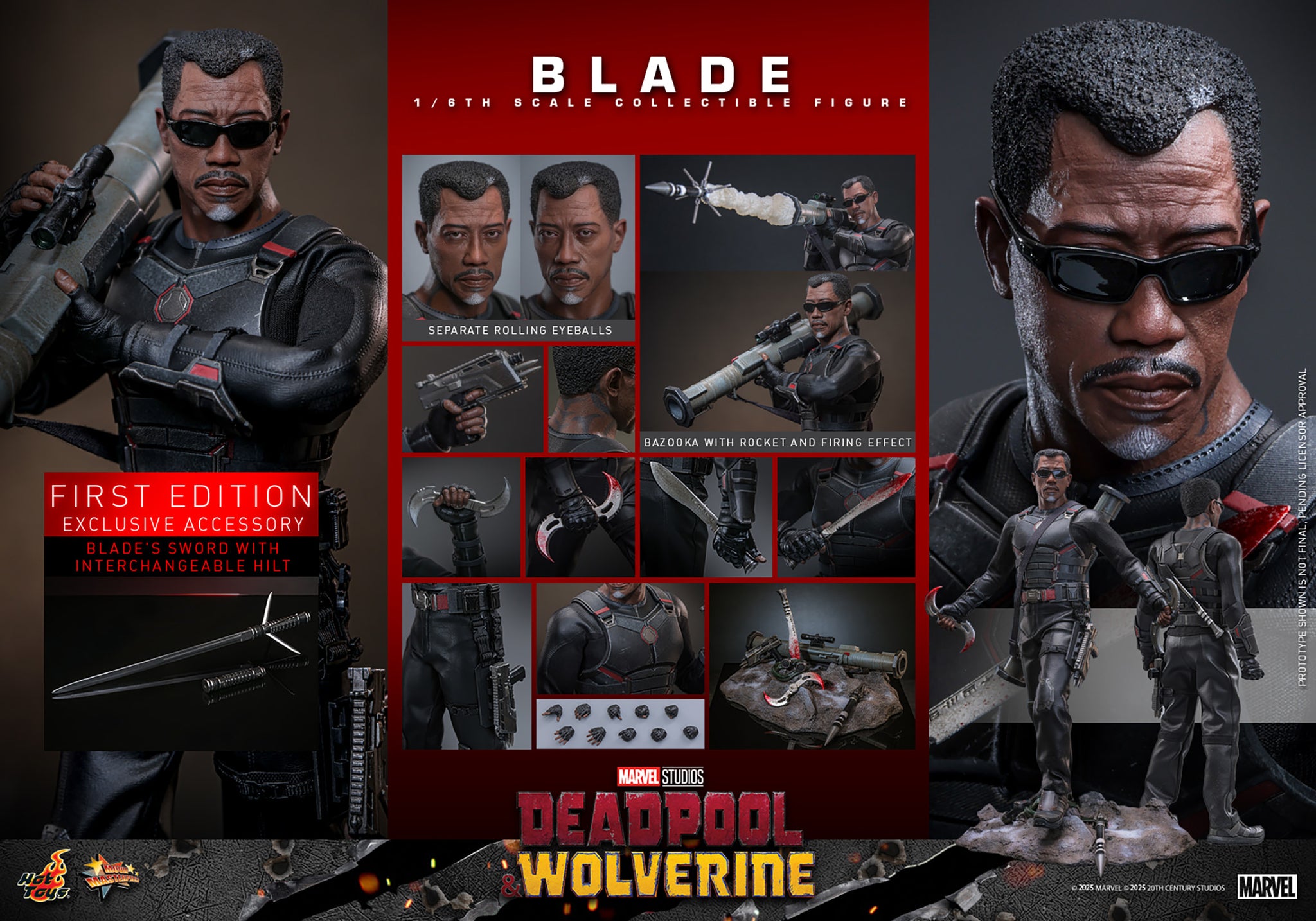 Pre Order ) Hot Toys Deadpool & Wolverine MMS791 Blade 1/6th Scale ...