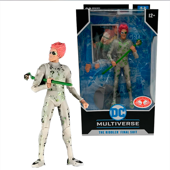 IN STOCK! McFarlane DC Multiverse The Riddler Final Suit ( Red Platinum ) 7 inch Action Figure