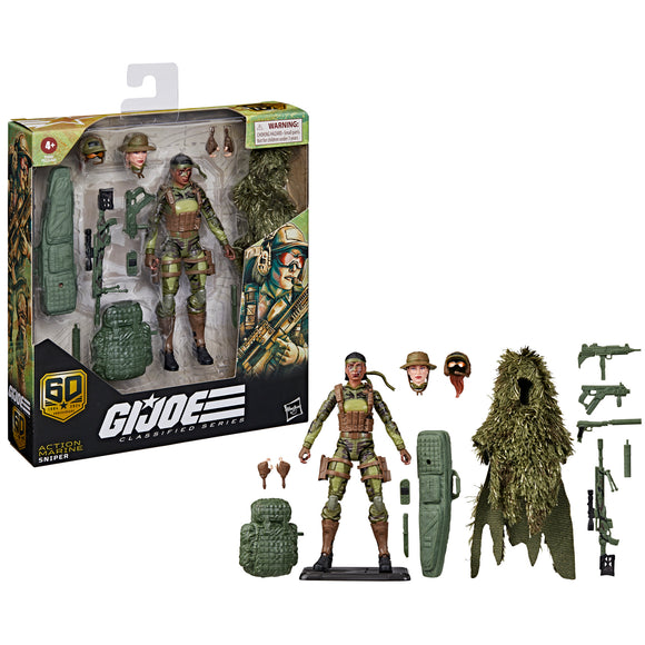 IN STOCK! G.I. Joe Classified Series 60th Anniversary Action Marine - Sniper, 6 inch Action Figure