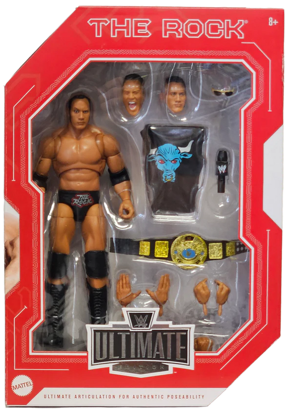 IN STOCK! IN STOCK! WWE Ultimate Edition Greatest Hits Wave 4 ( Red Box ) The Rock 6 inch Action Figure