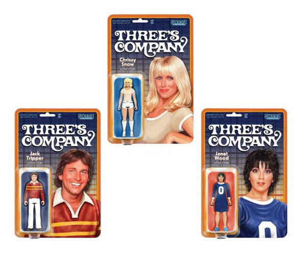 ( Pre Order ) Threes Company 3 3/4 inch Figures  Set of 3