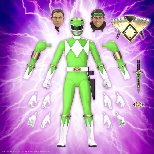 ( Pre Order ) Super 7 Ultimates Power Rangers Wave 5 Green Ranger Glow-in-the-Dark 7-Inch Action Figure