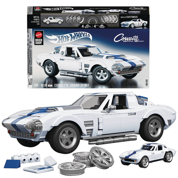 ( Pre Order ) Mattel Brick Shop Hot Wheels Corvette Grand Sport 1:16 Scale