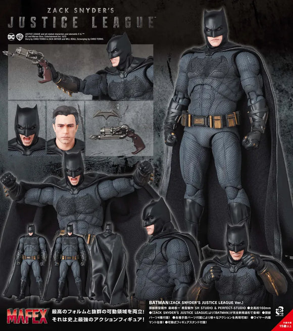 IN STOCK! Mafex Zach Snyders Justice league Batman Action Figure IN STOCK! Mafex Zach Snyders Justice league Batman Action Figure
