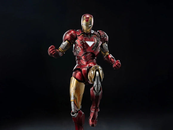 ( Pre Order ) Marvel: The Infinity Saga DLX Iron Man Mark 6 (Battle Damaged Ver.) 1/12 Scale Action Figure