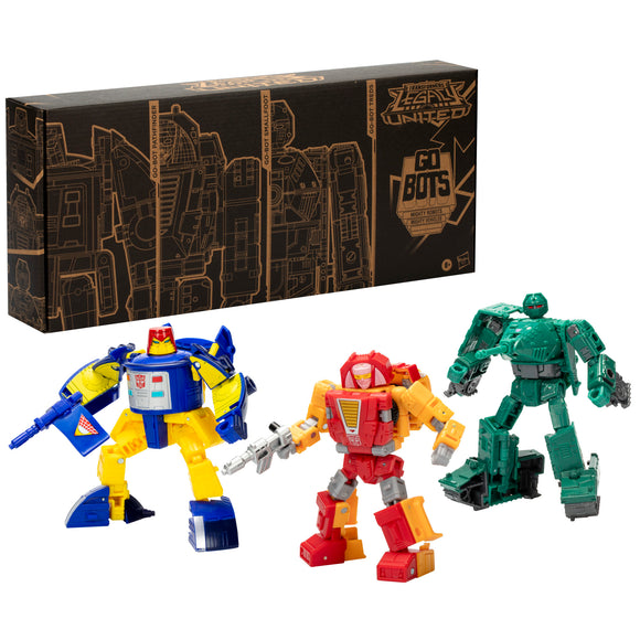 IN STOCK! Transformers Generations Selects Legacy United Deluxe Class Go-Bot Guardians 3 Pack, 5.5-inch Converting Action Figures