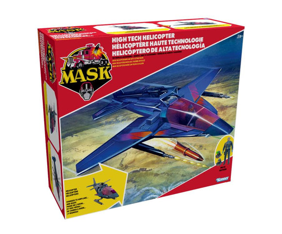 ( Pre Order ) M.A.S.K. High Tech Helicopter Vehicle with Miles “Wolf” Mayhem Action Figure