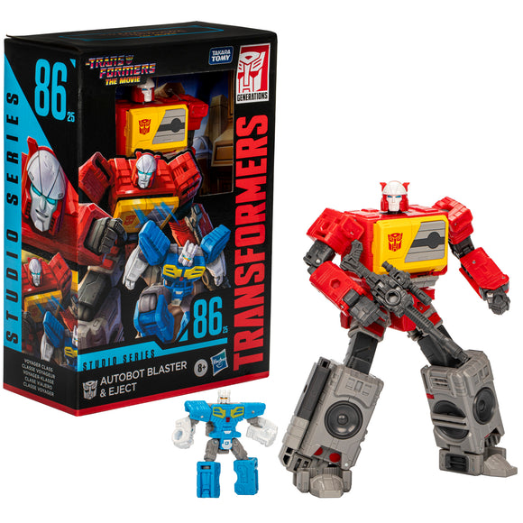 ( Pre Order ) Transformers Studio Series Voyager The Transformers: The Movie 86-25 Autobot Blaster & Eject Action Figures