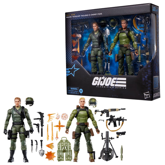 ( Pre Order ) G.I. Joe Classified Series #181, Ralph “Steeler” Pulaski & Short-Fuze Action Figure Set