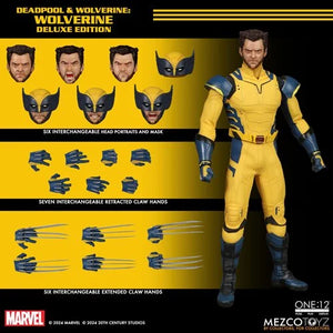 ( Pre Order ) Mezco One:12 Collective Deadpool & Wolverine: Wolverine Deluxe Edition Action Figure