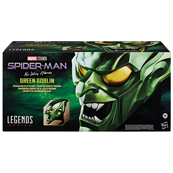 IN STOCK! Marvel Legends Series Green Goblin Premium Roleplay Helmet, Spider-Man: No Way Home Adult Roleplay Gear