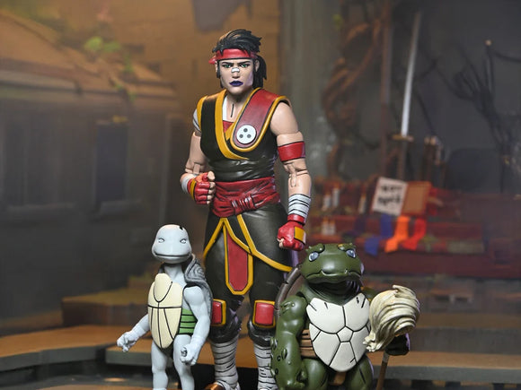 ( Pre Order ) NECA TMNT The Last Ronin - The Lost Years Casey Marie with Baby Odyn & Uno