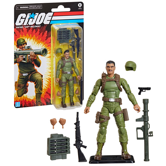 ( Pre Order ) G.I. Joe Classified Series Retro Cardback, Rafael “Zap” Melendez Action Figure