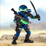 ( Pre Order ) Teenage Mutant Ninja Turtles x G.I. Joe Leonardo x Snake Eyes Action Figure