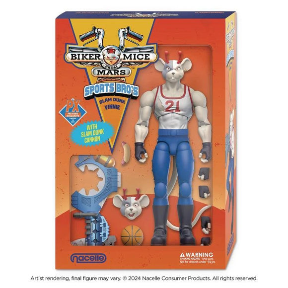 IN STOCK! Biker Mice from Mars Sports Bros Slam Dunk Vinnie PX Previews Exclusive Limited Edition Action Figure