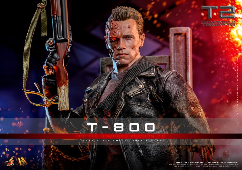 Pre Order ) Hot Toys T-800 (Battle Damaged Version 2.0) 1/6