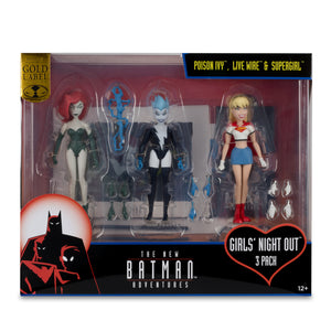 ( Pre Order ) McFarlane Batman The New Adventures Poison Ivy Live Wire Supergirl (Girls' Night Out) 3pk Gold Label McFarlane Toys