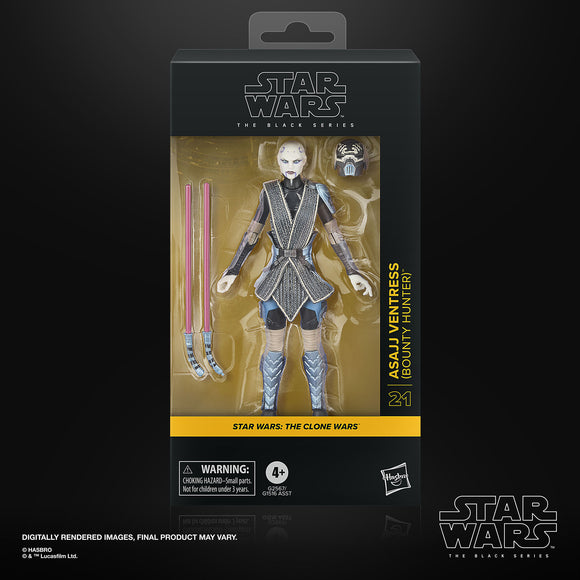 ( Pre Order ) Star Wars The Black Series Asajj Ventress (Bounty Hunter), Star Wars: The Clone Wars 6 Inch Action Figure