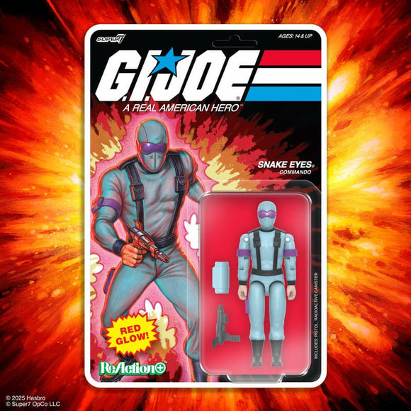 ( Pre Order ) Super 7 G.I Joe O-Ring Wave 6 Snake Eyes (Red Glow) Action Figure