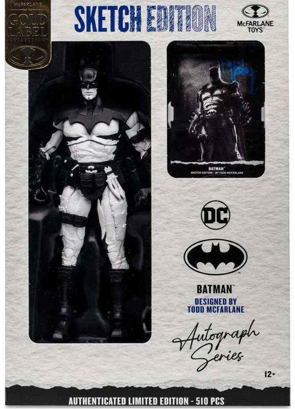 IN STOCK! McFarlane DC Multiverse Batman by Todd McFarlane Sketch Autograph Gold Label 7-Inch Action Figure - Entertainment Earth Exclusive