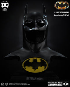 IN STOCK! McFarlane DC Direct 1989 Batman 1:1 Scale Cowl Replica