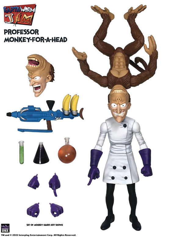 ( Pre Order ) Earthworm Jim Professor Monkey-For-A Head Figure 5.5 inch Action Figure