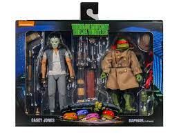 ( Pre Order ) NECA TMNT Casey Jones & Raphael Disguise 2 Pack Ninja Turtles Movie Figures