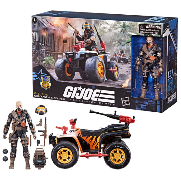 ( Pre Order ) G.I. Joe Classified Series #137, Tiger Force Wreckage & Tiger Paw ATV 6 inch Action Figure