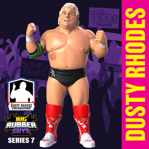 IN STOCK! Major Bendies Big Rubber Guys Wave 7 Dusty Rhodes- 8 inch Figure