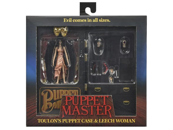 ( Pre Order ) NECA Puppet Master Leech Woman & Toulon's Puppet Case Figure Set