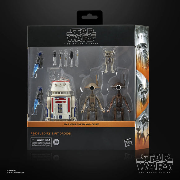 ( Pre Order ) Star Wars The Black Series R5-D4, BD-72 & Pit Droids, Star Wars: The Mandalorian Collectible 6 Inch Action Figure 4-Pack
