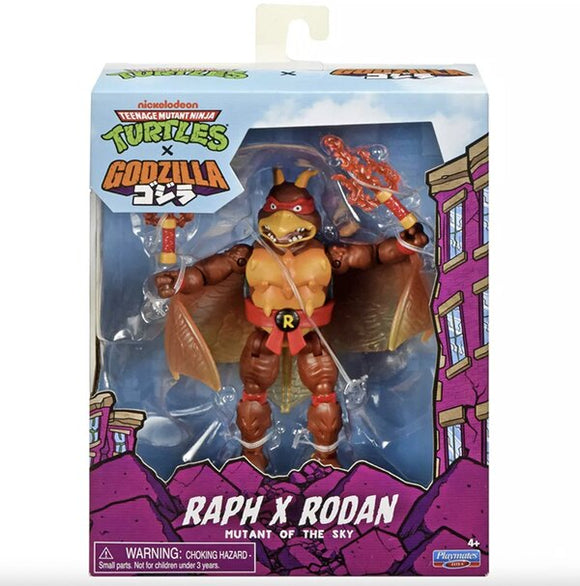 IN STOCK! Playmates TMNT x Godzilla Mashups Raph X Rodan Action Figure ...