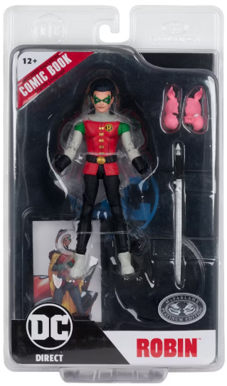 IN STOCK! McFarlane DC Direct Page Punchers Robin ( Platinum Edition ) (Batman: Reborn) 7in Figure with Comic