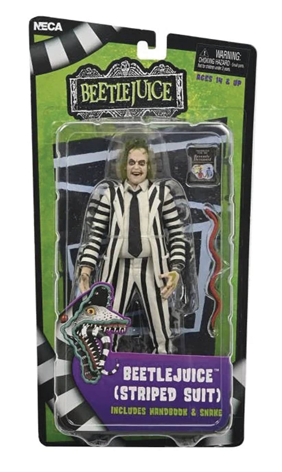 IN STOCK! NECA Beetlejuice  (Black and White Suit) Action Figure