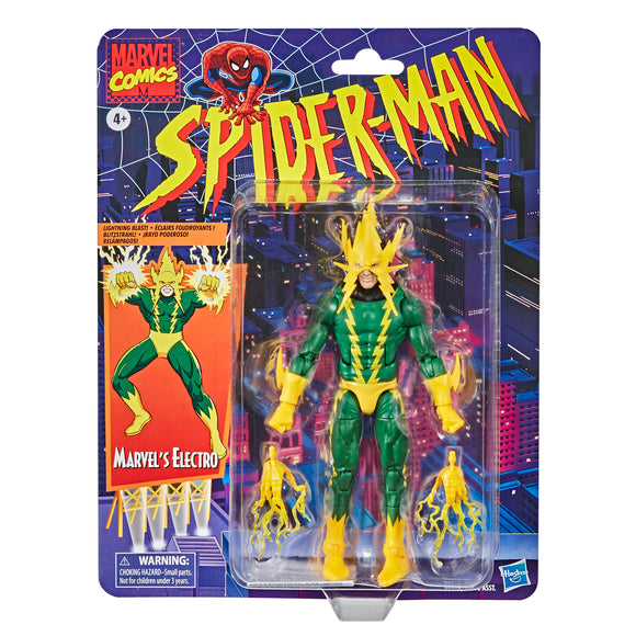 ( Pre Order ) Marvel Legends Series Retro Card Electro 6 inch Action Figure