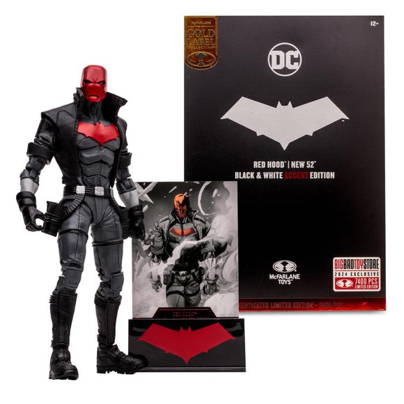 IN STOCK! McFarlane DC Multiverse The New 52 Red Hood BBTS Exclusive Limited Black & White Accent Edition Figure