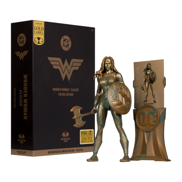 IN STOCK! McFarlane DC Multiverse Patina Wonder woman classic ( Gold Label ) 7 inch Action Figure