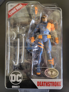 IN STOCK! McFarlane DC Direct Page Punchers Deathstroke ( Platinum Edition ) (DC Rebirth) 7in Figure with Comic