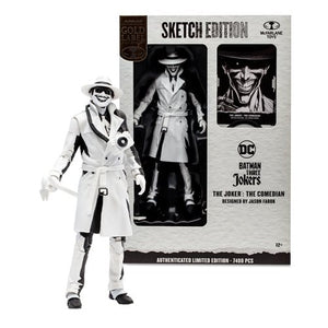 IN STOCK! McFarlane DC Multiverse The Joker Comedian Sketch Edition Gold Label 7-Inch Scale Action Figure - Entertainment Earth Exclusive