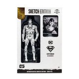 IN STOCK! McFarlane DC Multiverse Superman Rebirth Sketch Edition Gold Label 7-Inch Scale Action Figure - Entertainment Earth Exclusive