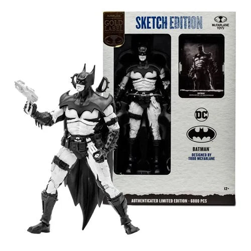 IN STOCK! McFarlane DC Multiverse Batman by Todd McFarlane Sketch Edition Gold Label 7-Inch Action Figure - Entertainment Earth Exclusive