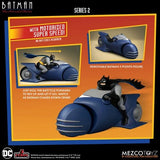 ( Pre Order ) Mezco Batman: The Animated Series Batman and Batcycle 5 Points Vehicle